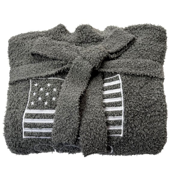 SKIMS Cozy Knit Long Robe Team USA Gray 2X/3X - Picture 10 of 11